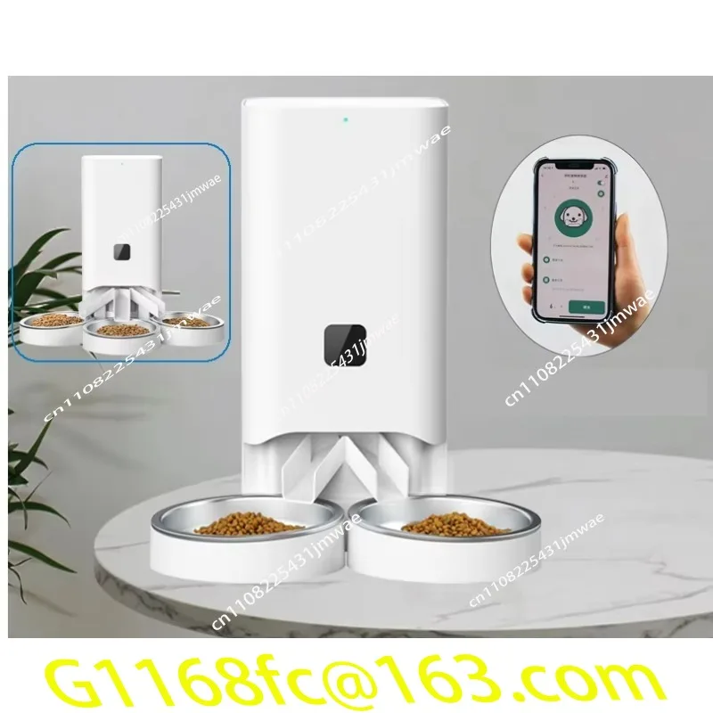 7L Multi-bowl Smart Pet Feeder with App Connection for Timed Quantitative Feeding