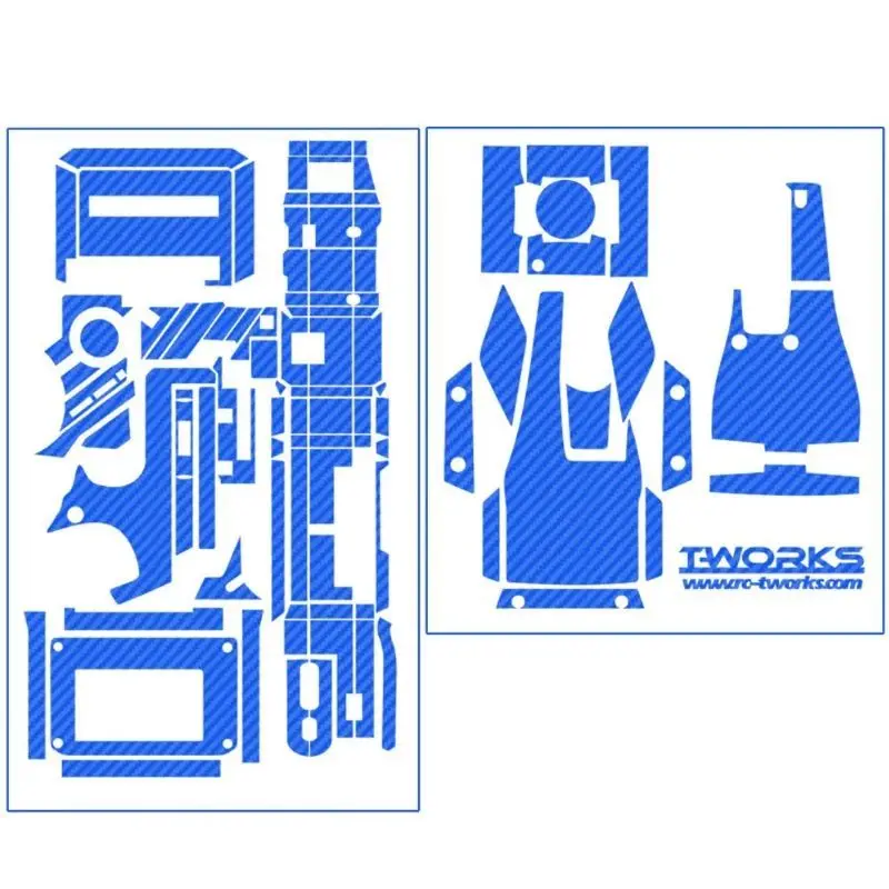Original T Works TS-023 3D Carbon Fiber Sticker (For KO EX-1 2012) 8 Colors Rc Tool
