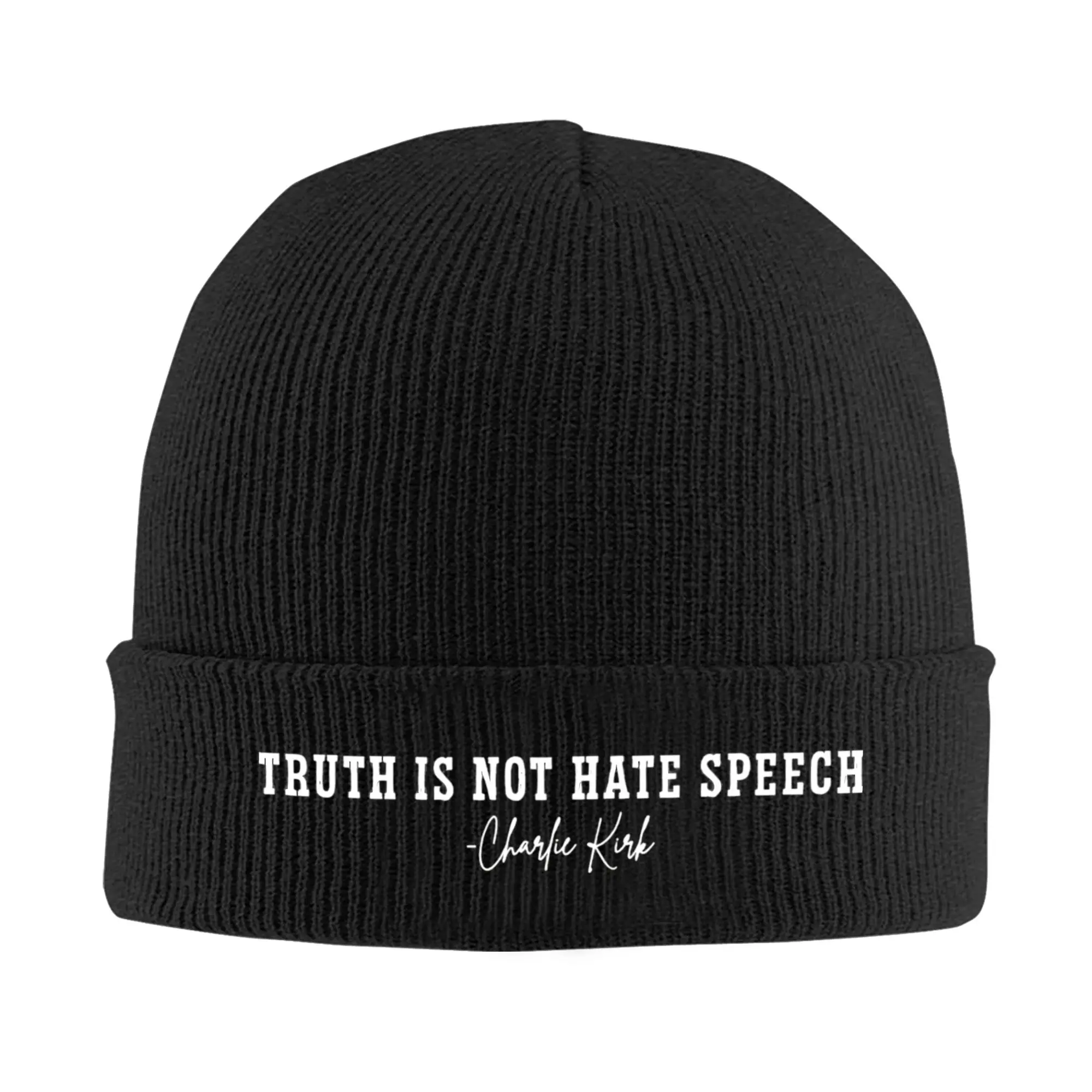 Charlie Kirk citation vérité tricoté chapeau femmes hommes Skullies bonnets automne hiver chapeaux décontractés acrylique discours RIP Memorial casquette chaude