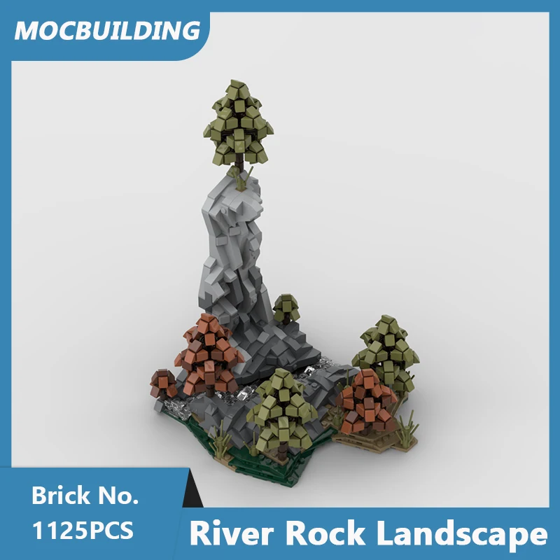 MOC Building Blocks River Rock Landscape Model DIY Assembled Bricks Architecture Series Creative Display Xmas Toys Gifts 1125PCS