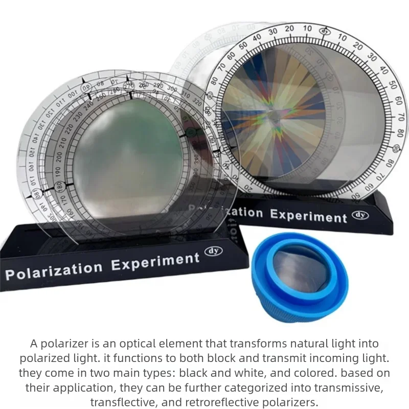 20cm T2.5mm  Polarization viewer for polarizer light   Color polarizing film  Physical Optics Teaching Instruments