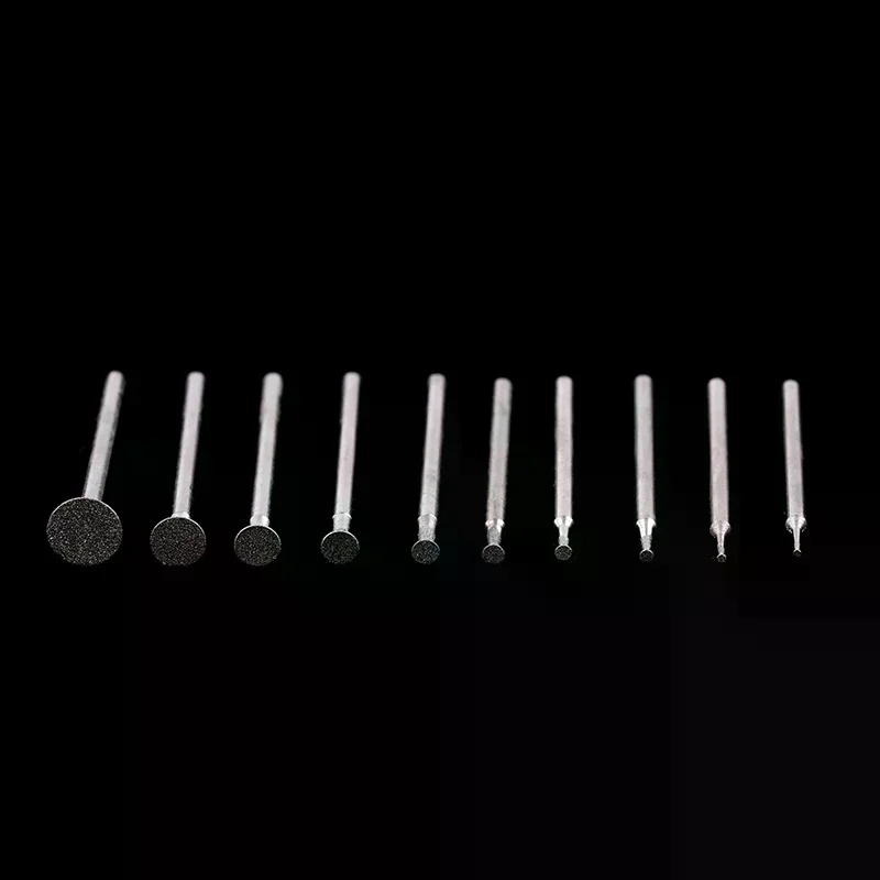 10PCS Grinding Bit Accessory Ultra-Thin T Head Shank Diamond Mounted Point Stone Jade Carve Polish Engrave Tool