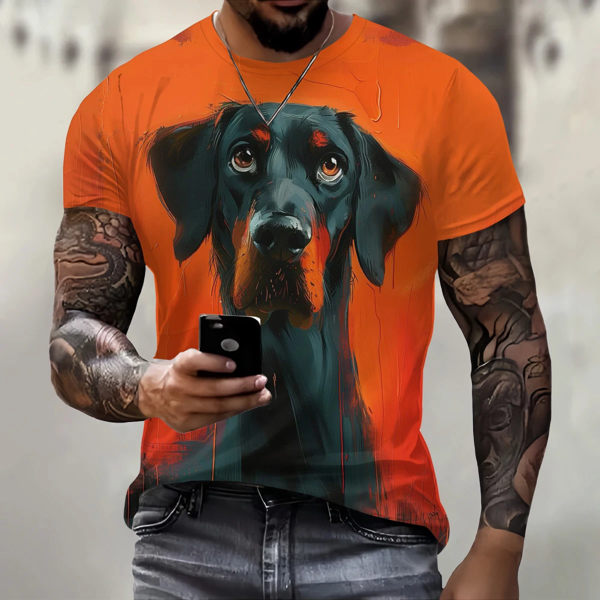 Vacation 3d Honest dog Tees Men's T-Shirt Tops Fashion Men Animal Pattern T Shirt Oversized Streetwear O-Neck Fashion Clothes