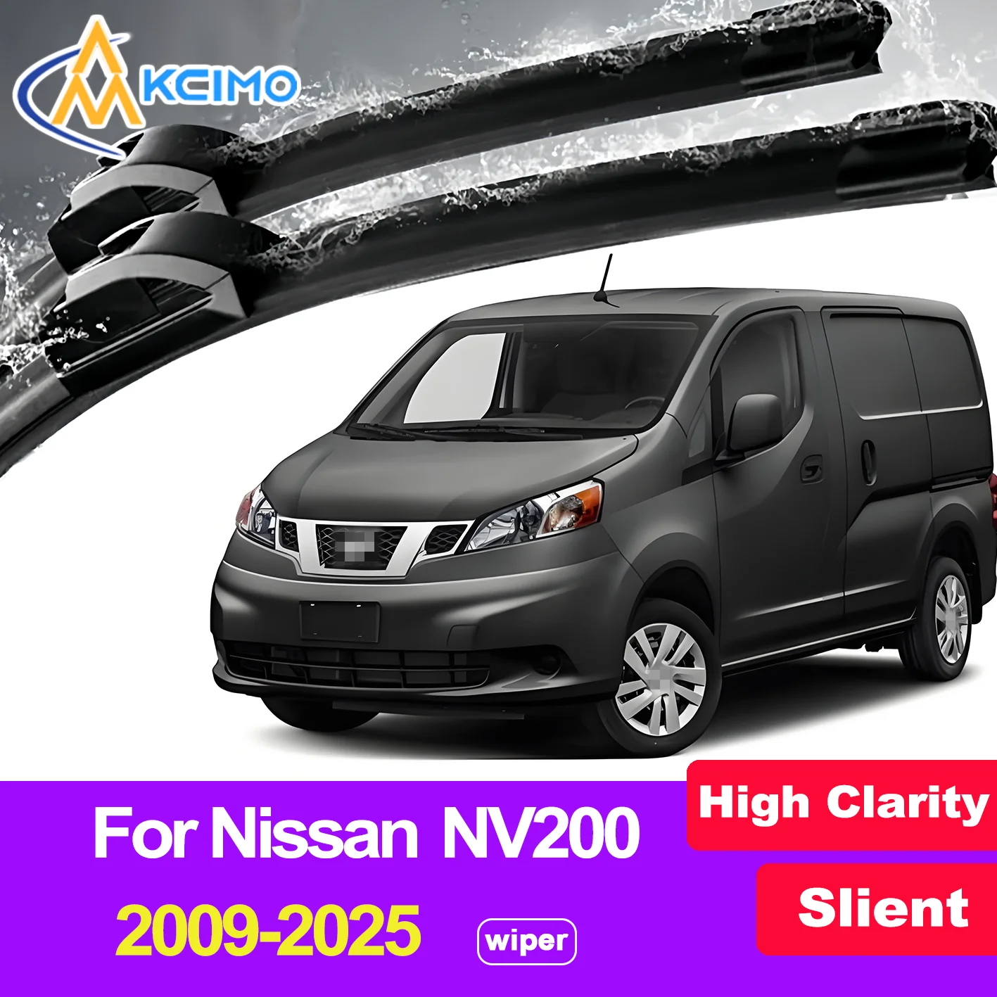 

2PCS HD Wiper Blades for Nissan NV200 M20 2009-2025 Nissan Evalia Mitsubishi Delica D:3[1] Mitsubishi Delica Van Chevrolet City