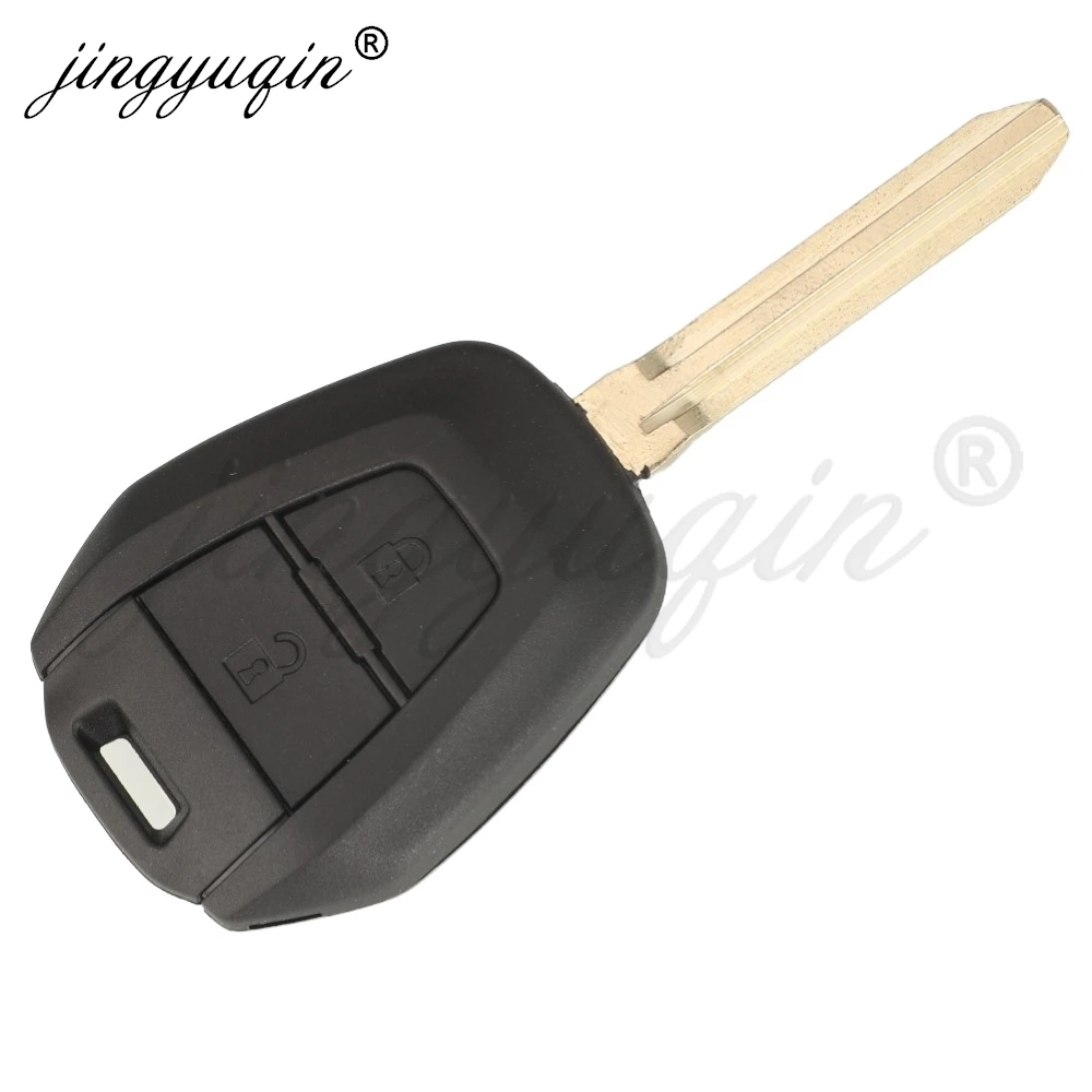 jingyuqin Remote Car Key Contro Fit for ISUZU D-Max M-UX 433.92Mhz ASK ID46 Chip TOY43 Blade Auto Key Fob Replacement 2 Buttons
