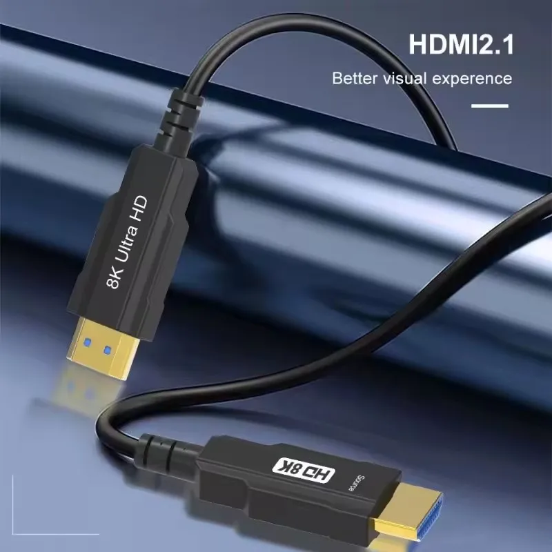 Imagem -02 - Cabo de Fibra Óptica Ativo para Xbox 8k Hdmi 2.1 Aoc Uhd Earc 48gbps 10m 20m 30m 50m Rtx 3090 Ps5 Xbox 8k @ 60hz 4k @ 120hz