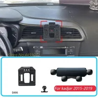 Gravity Car Phone Holder With Base For Renault kadjar 2015-2019 Air Outlet Mounts Stand Horizontal Bracket  Accessories