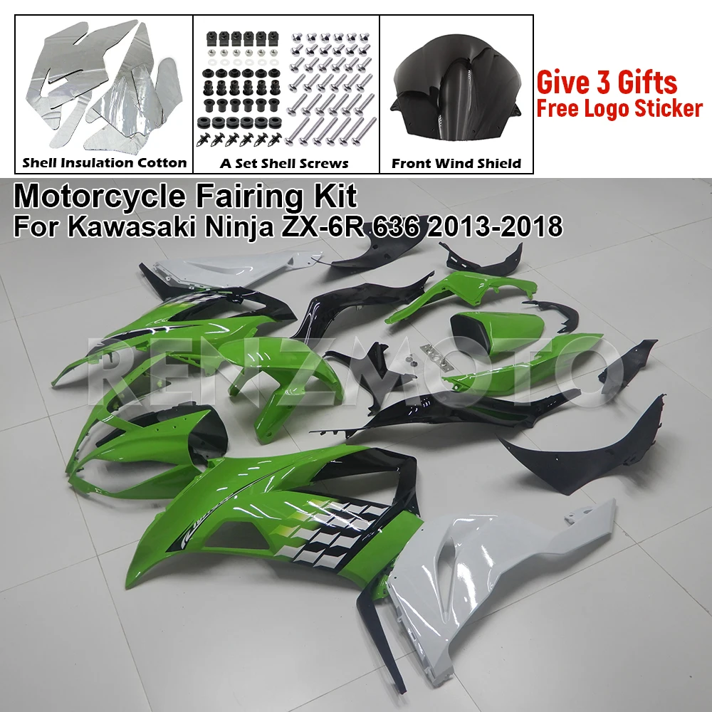 

New ABS For Kawasaki Ninja ZX-6R 636 2013-2018 Motorcycle Bike Fairings Set Body Kit Bodywork Set Shell Injection K0613-104a