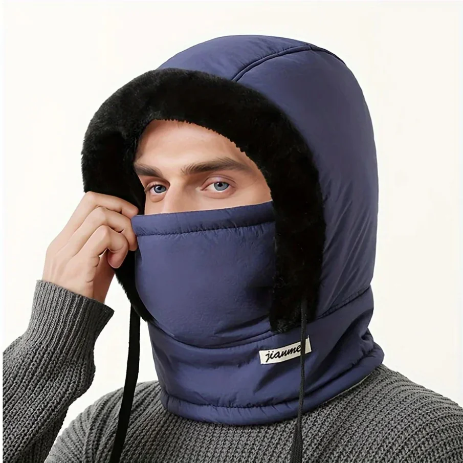 

Winter Warm Hat for Men and Women, Autumn and Winter Cycling Ear Protection with Thick Velvet for Cold Protection