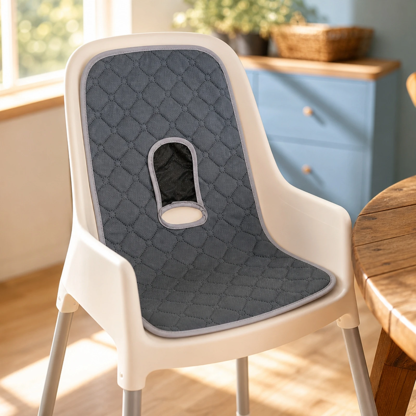 Stroller Pad with Slot Machine Washable Stroller Seat Liner with Air Vents Cooling Cushion Padded Child Seat Cushion Soft view 5