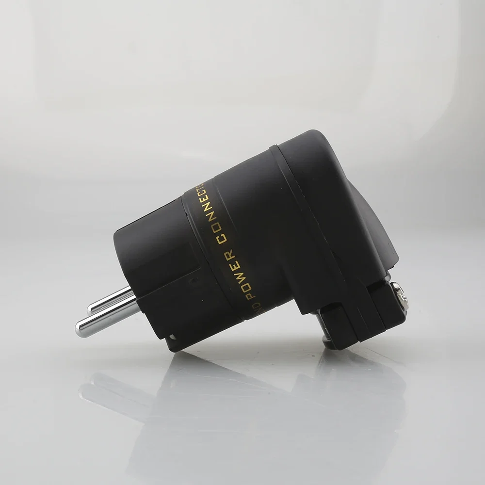 Разъем питания HIFI с родиевым покрытием, европейская вилка SCHUKO для сети с прямым углом, штекер IEC C13 C15, гнездо для кабеля «сделай сам»