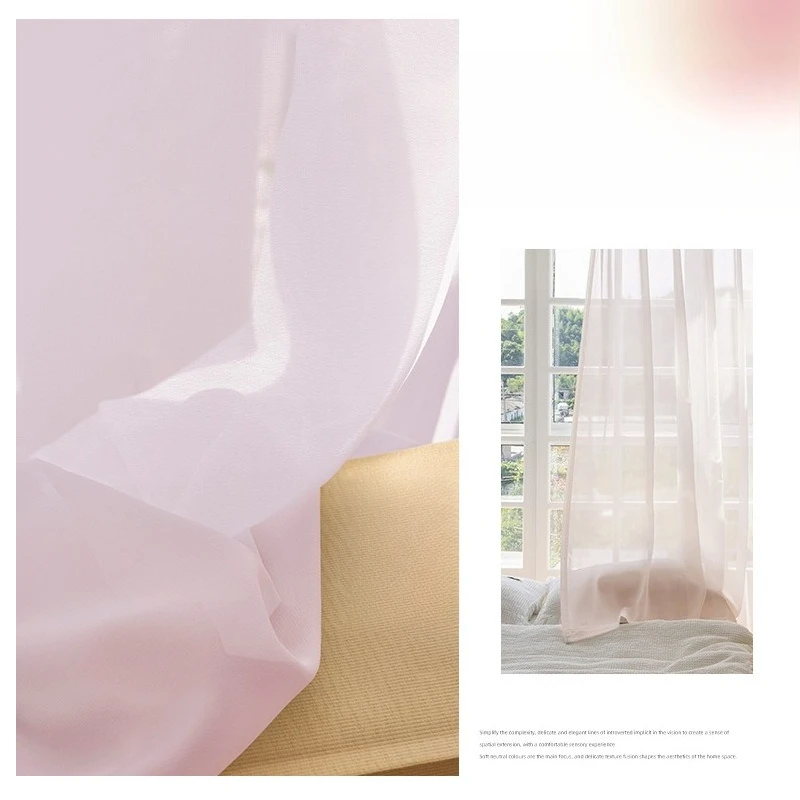

Luxury Modern High-grade Translucent Opaque Human Yarn White Yarn Phantom Yarn Living Room Balcony Curtain Window Screen Light