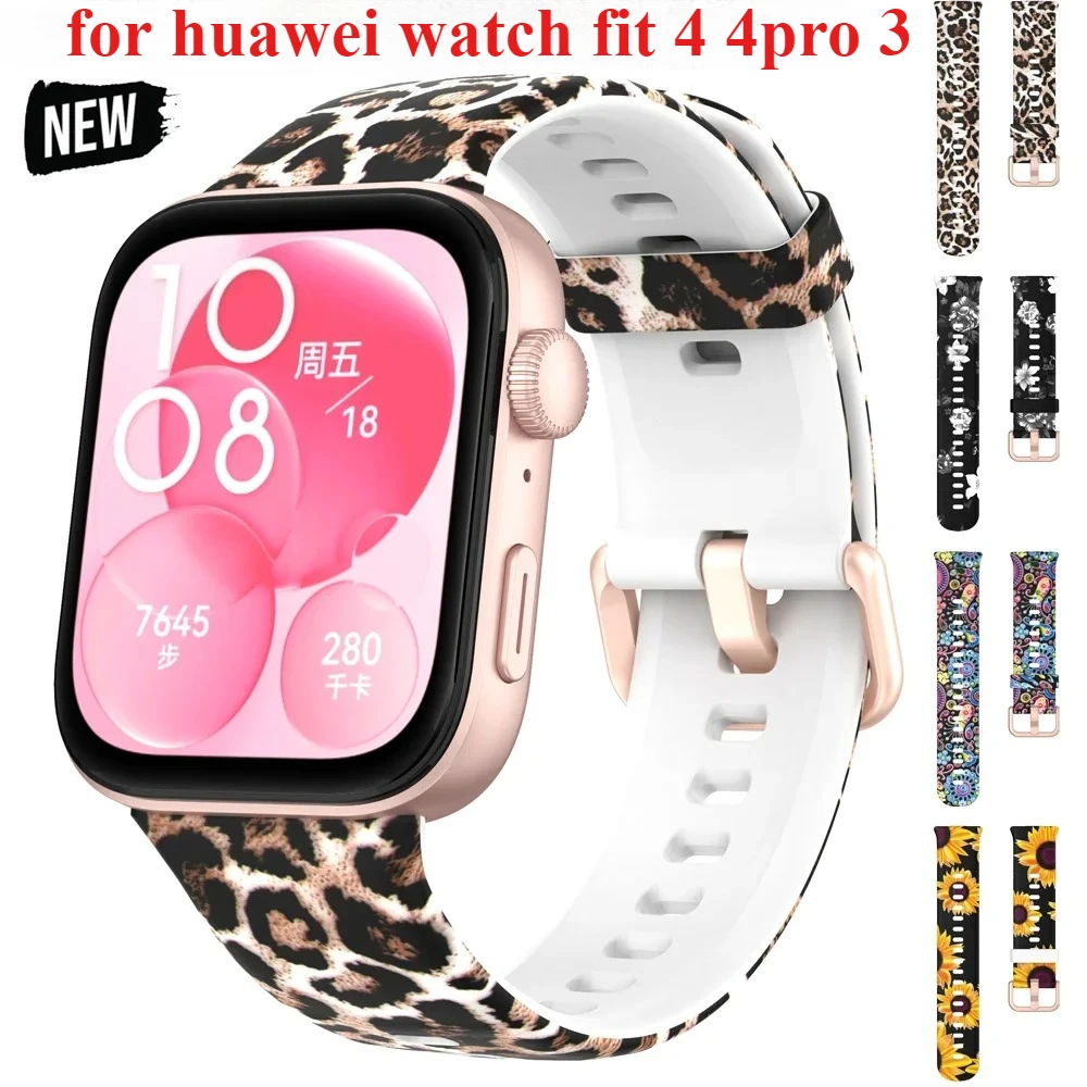 Druckband für Huawei Watch Fit 4 4pro 3, Ersatz-Silikon-Smartwatch-Armband, Huawei Fit 4 Zubehör