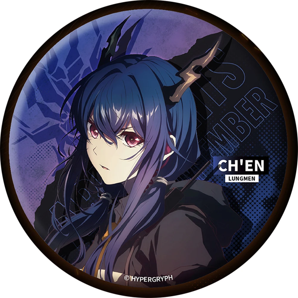 58mm 게임 Arknights Talulah Arutorias Amiya Rosmontis Buldrokkas'tee 코스프레 의상 배지 핀 SPTE Tinplate Brooch Prop Gilf
