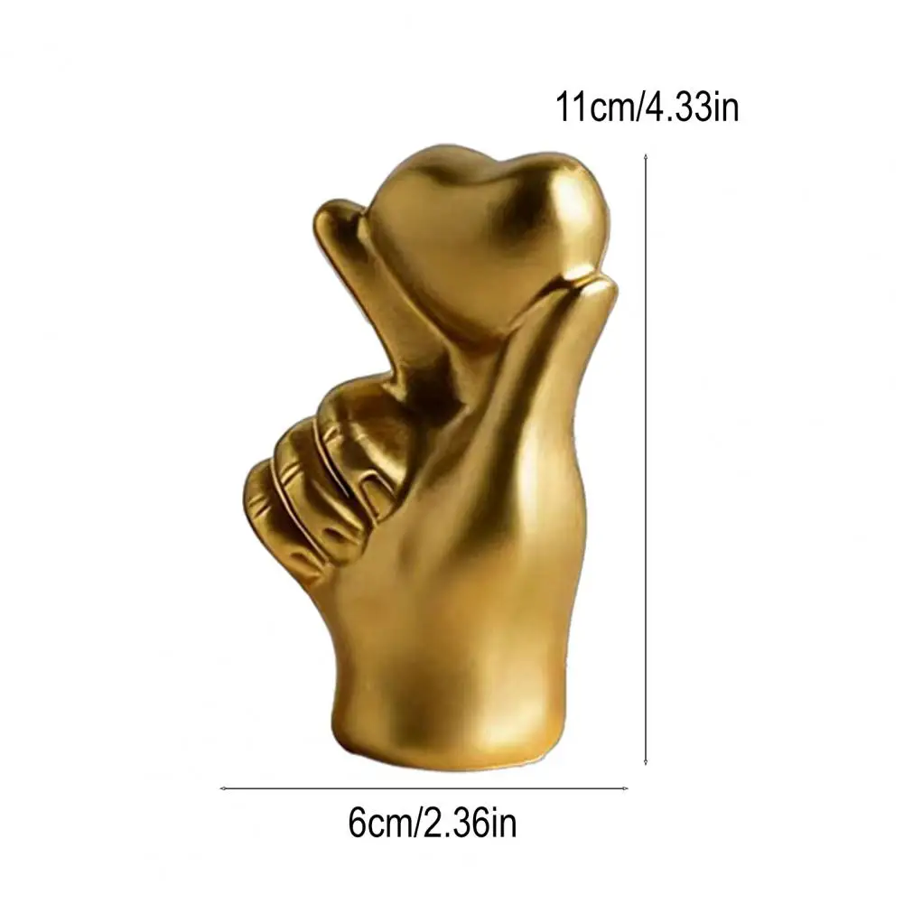 

Home Decor Heart Hand Gesture Sculpture Love Desktop Ornament for Home Decor Valentine Day Wedding Gift Table Accent Love