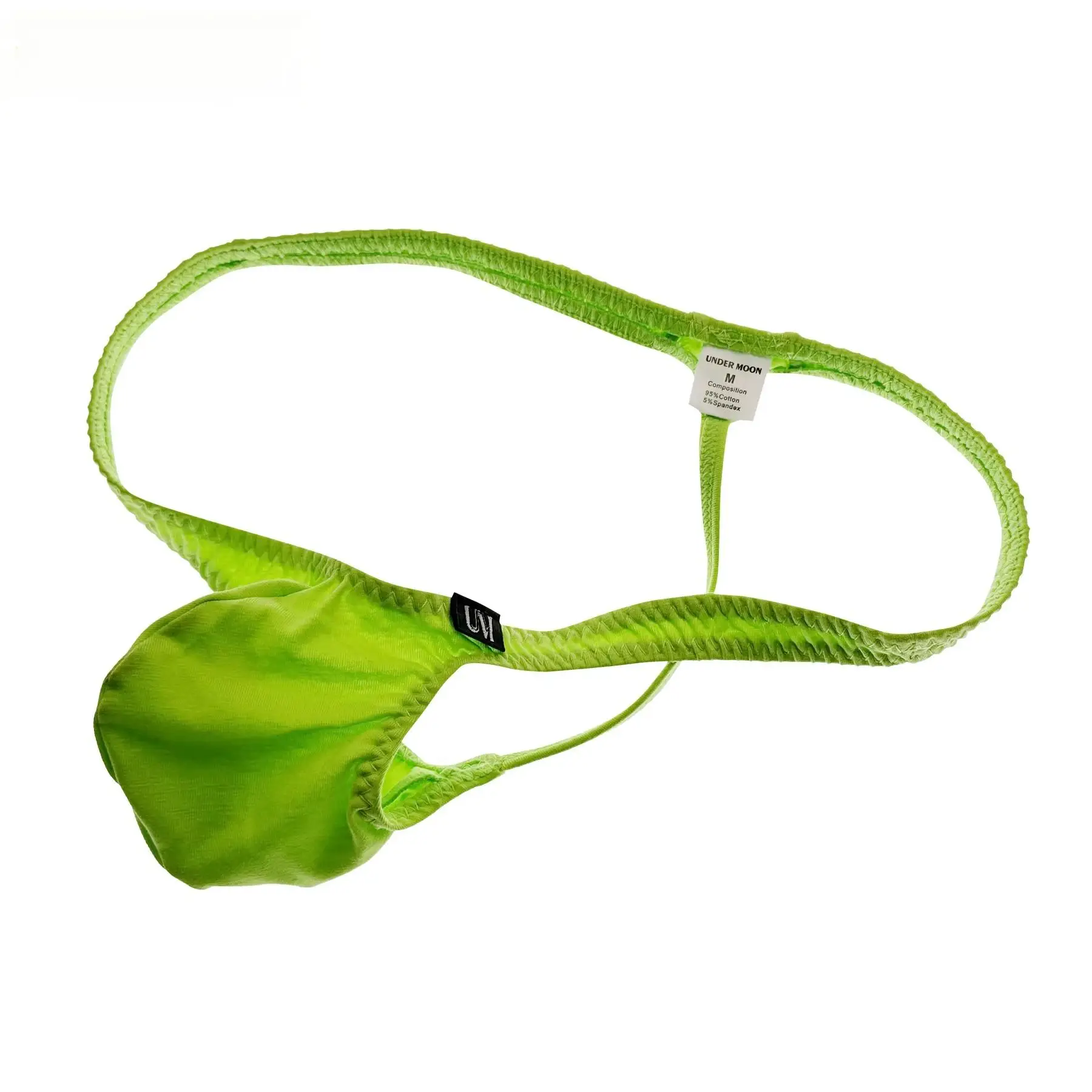 Men's Low Waist Skin Friendly Cotton Sports Thong Underwear Solid Color No Crotch G-String Comfortable Fit G-String Briefs