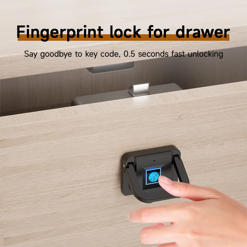 

KERUI Fingerprint Lock for Drawer Keyless Cabinet Lock Smart Drawer Locks Anti-theft Door Lock Long Standby Time Door Hardware