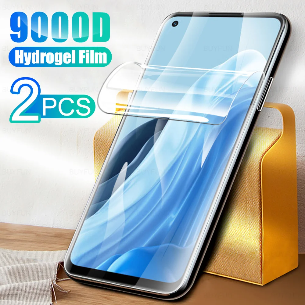 2PCS 9000D Hydrogel Soft Film For Oppo Reno7 5G 6.43" Screen Protector For Reno 7 CPH2371 Safety Protective Film Cover Not Glass