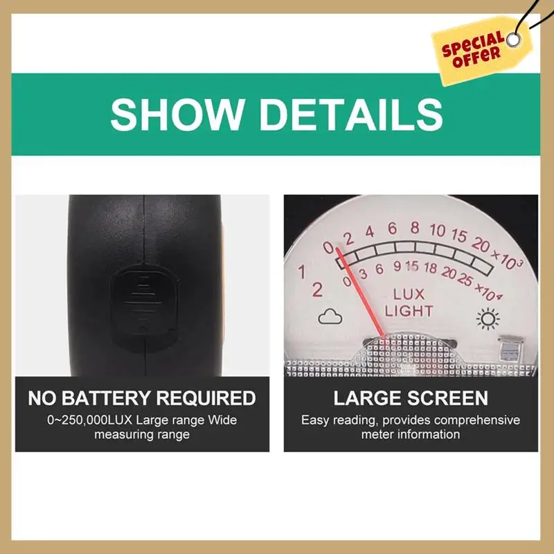 Стабильная производительность-2 в 1, осветители и термометр, МЕТР, люксметр, люксметр, яркость, температура, осветители