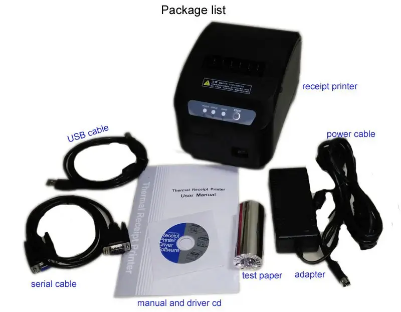 Imagem -05 - Impressora Térmica com Cortador Automático Impressora com Usb Serial Porta Lan Pos Cozinha Alta Qualidade 200 mm s 80 mm Xp-q200ii