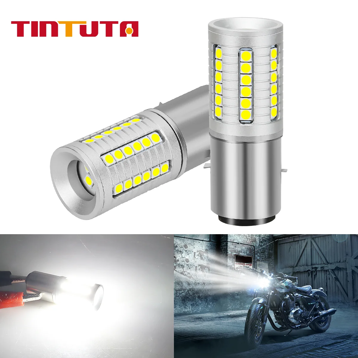 

1Pcs H4 BA20D 45SMD LED Motorcycle Headlight Bulbs 6500K Led Moto Motorbike Daytime Running Light 12V Auto Lighting Car Lights