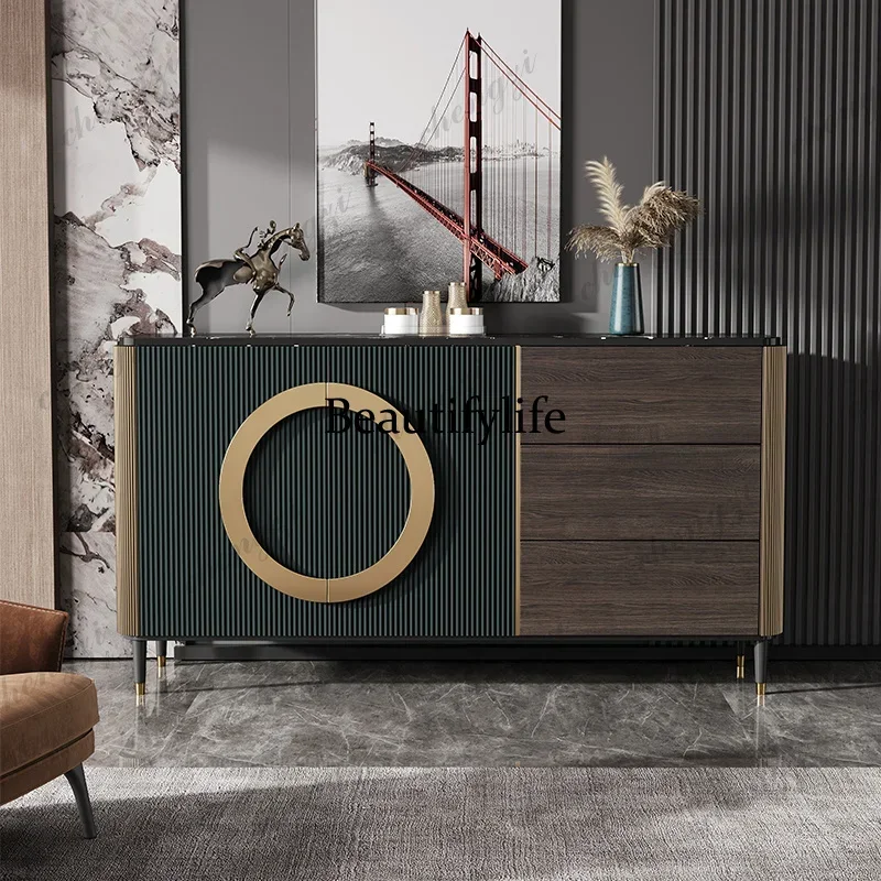M138  Space Saving Home Furnitures Large Storage Wood Box Display Cabinet Luxury Locke Drawer Open Living Room Shoe Cupboard Cab