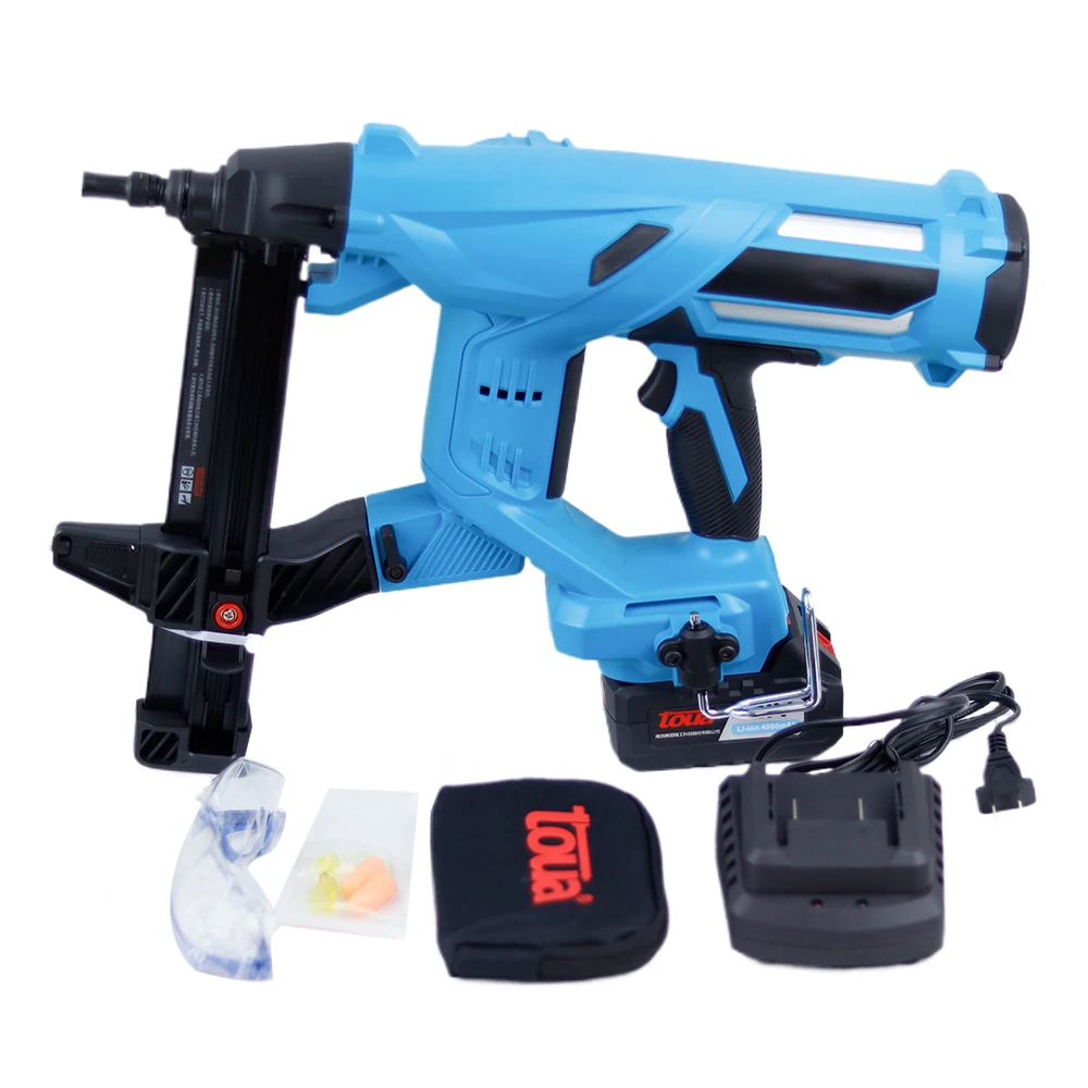 Toua DCCN40B Battery Nail gun Cordless Lithium electric drive Steel  Nail gun Uesd For Battery Actuated Fastening Tool Concrete