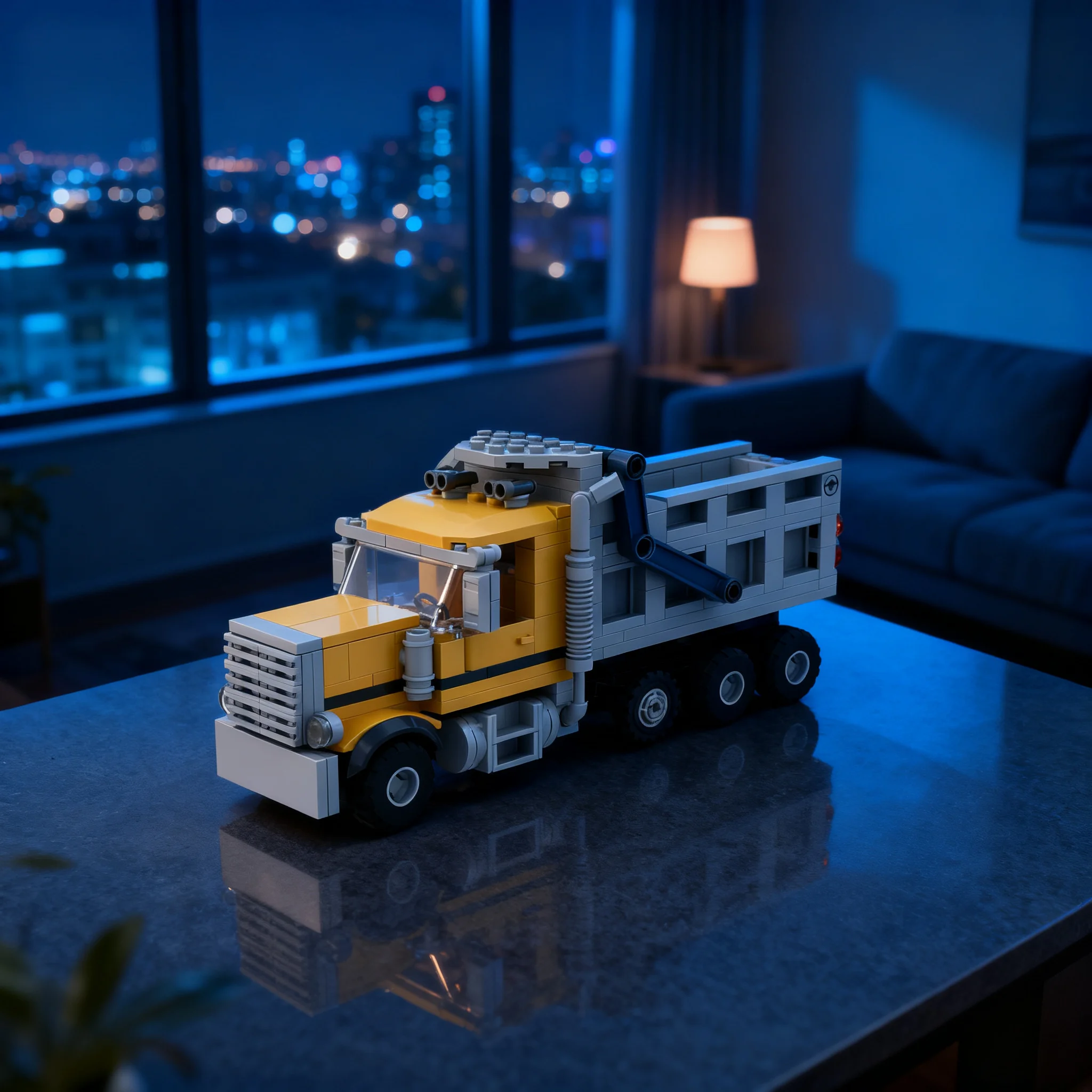 285pcs MOC City Construction Dump Truck Model Building Blocks Toy Architecture Christmas Gift Brick Kids Birthday Idea Education