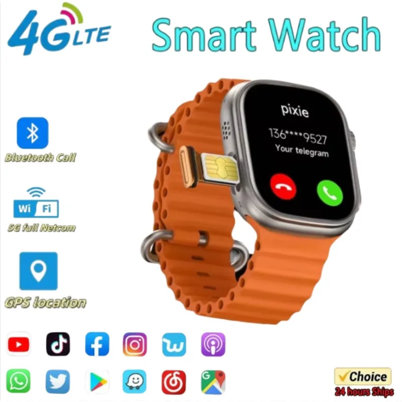 

2025 Новый 4G Все сети GS29 Смарт-часы Android Работает S10 Система GPS Карта Google Play Шагомер Трекер сна SIM-карта