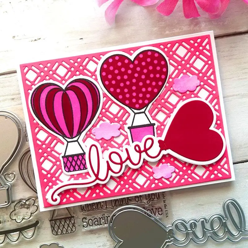 Spring Script Die Valentine's Day Add Heart Love Metal Cutting Dies New 2025 Stand-Up Card Die Stamps Set DIY Scrapbooking Diary