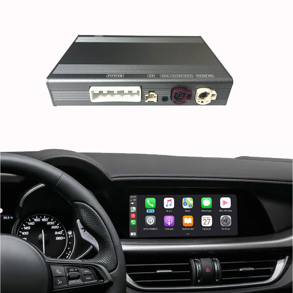 

Wireless Apple CarPlay Android Auto for Alfa Romeo Stelvio/ Giulia Mirror Link AirPlay USB Radio Car Play Navigations DSP