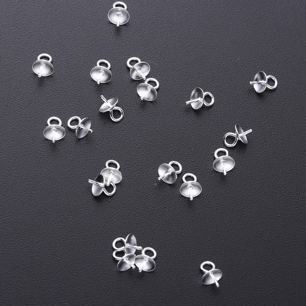 

20pcs 4Mm Cup Pearl Screw Eye Pin Jewelry Making Accessories Pendant Connector For Diy Necklace Bracelet Craft Findings Supplies