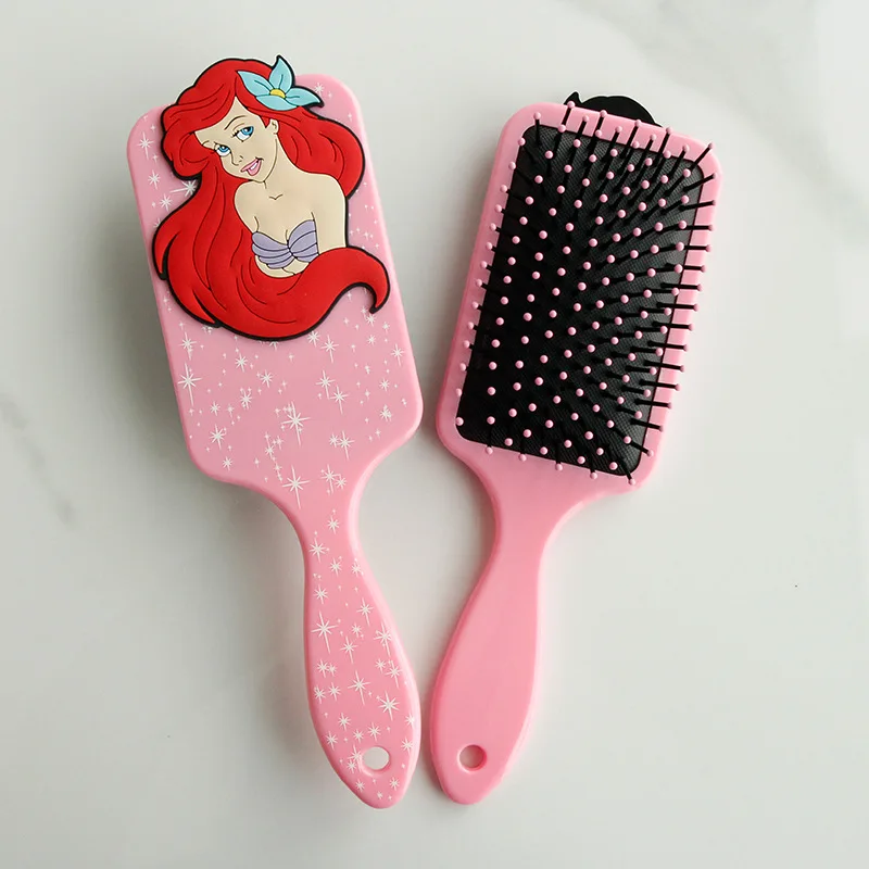 Princess Frozen Mickey Combs Anime Figure 3D Air Cushion Massage Comb Hair Brush Haircare Hairdressing Tool Children Girls Gifts