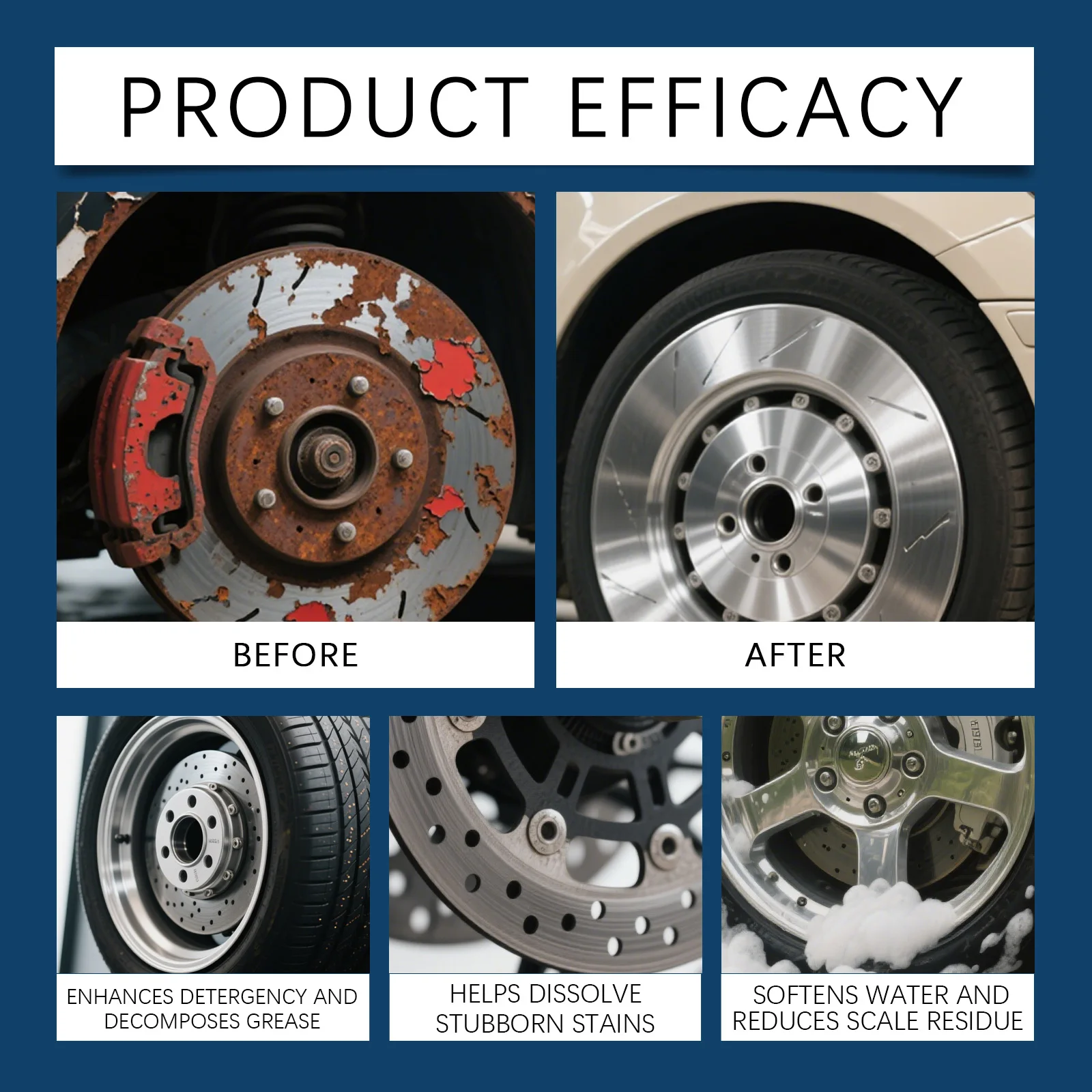 Brake Cleaner Spray Heavy Duty Degreaser Brake Dust Remover High Performance Auto Maintenance Wheel Rim Cleaning 100ml Car Wash