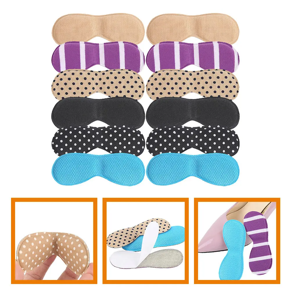 

6Pairs Premium Breathable Heel Pads for Women Comfortable Cushion Inserts Reduce Impact Protect Heel Skin Friendly Wear
