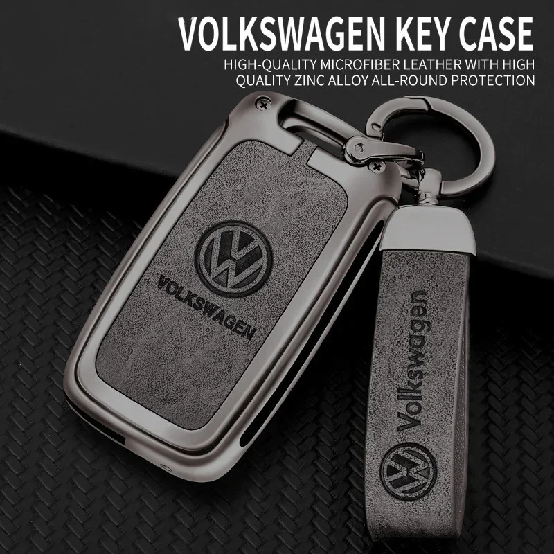 Leather Car Remote Key Case Protector Cover For Volkswagen VW Polo Tiguan Golf Jetta Beetle Eos Scirocco Up Transporter Sharan