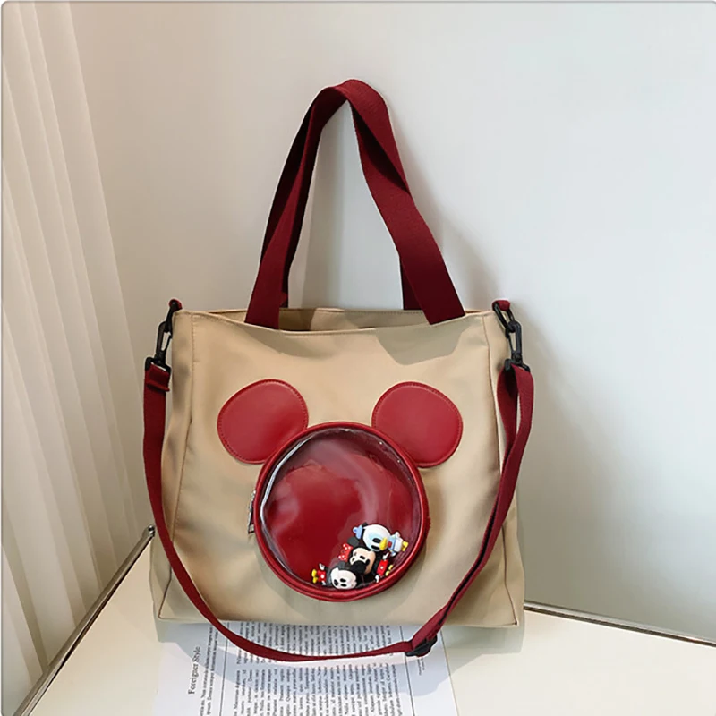 MINISO Disney Serie Mickey torebka moda torby płócienne Cartoon z nadrukiem o dużej pojemności torba rekreacyjna torba Crossbody