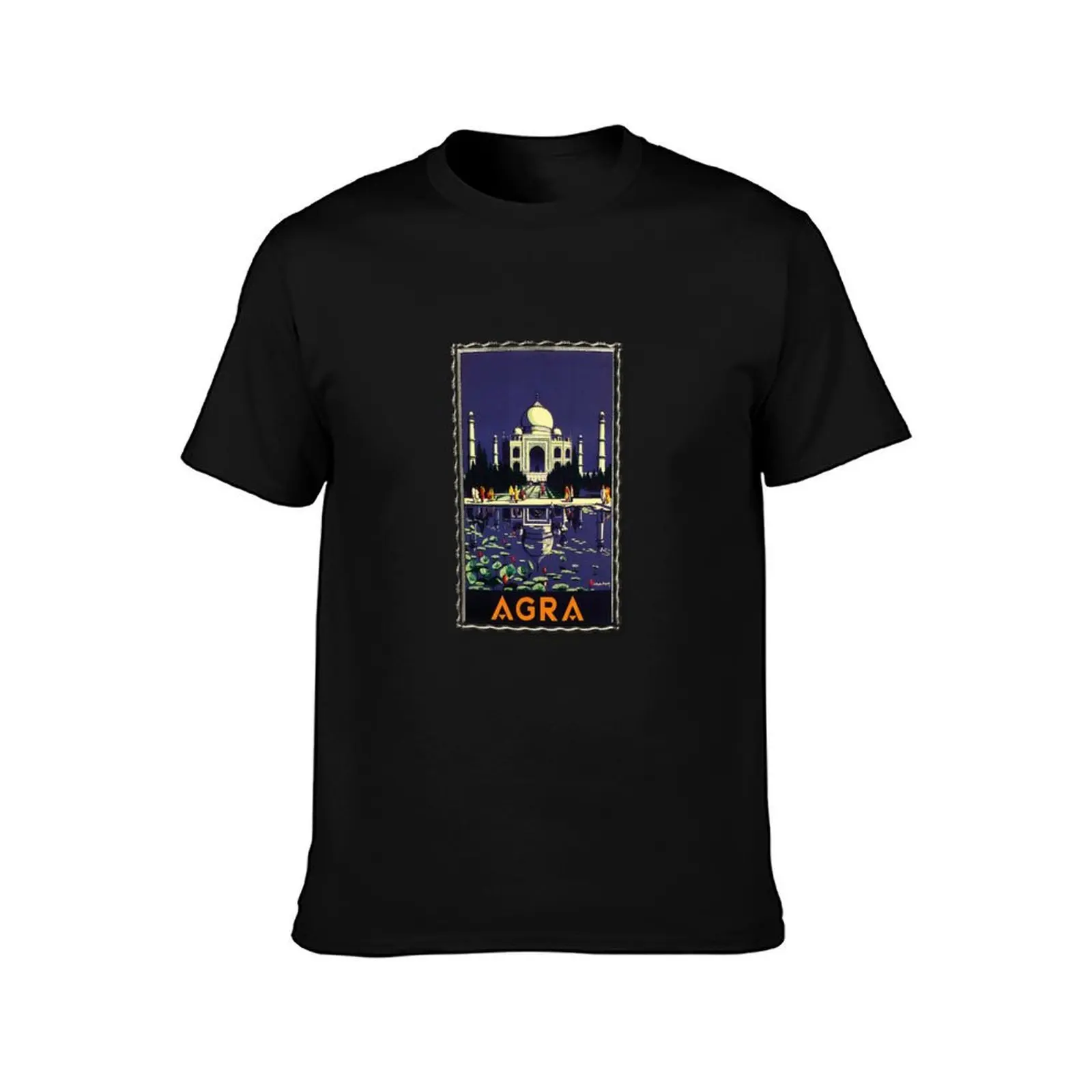 Vintage Framed Art Agra India T-Shirt Big and Tall Casual T-Shirt