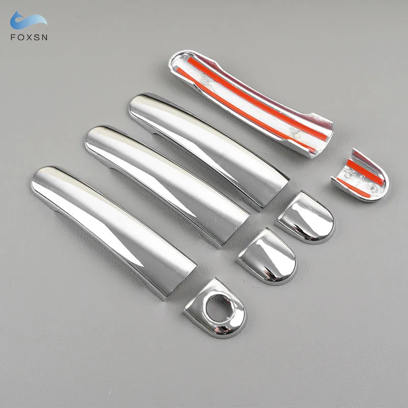 ABS Chrome / Carbon Fiber Texture Exterior Door Handle Cover Trim For Skoda Octavia Fabia Superb 2001 - 2007 Roomster 2006 -2015