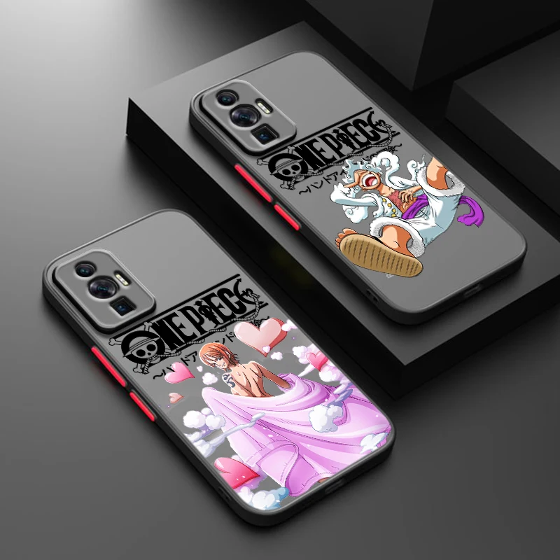 O-neS- P-iecess Anime For POCO X5 X4 X3 NFC X2 M5S M4 M3 M2 C55 C51 C40 C31 F5 F4 GT Pro Frosted Translucent Phone Case