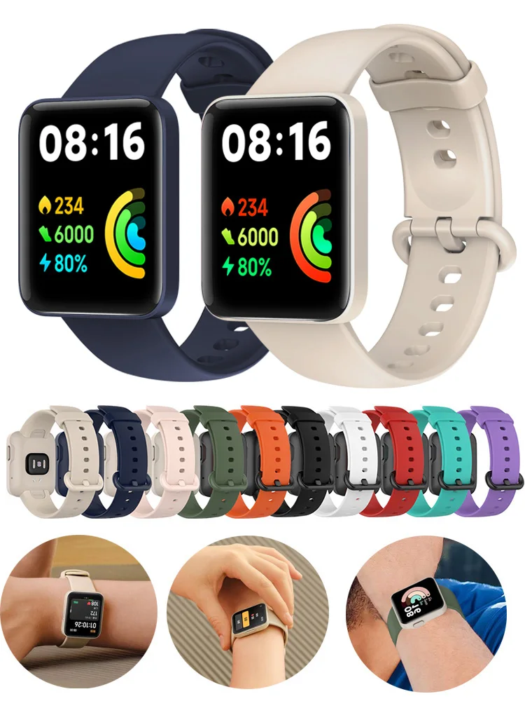 Pulseira de Silicone para Xiaomi Mi Watch 2 Lite, Versão Global, Pulseira de Substituição, Relógio
