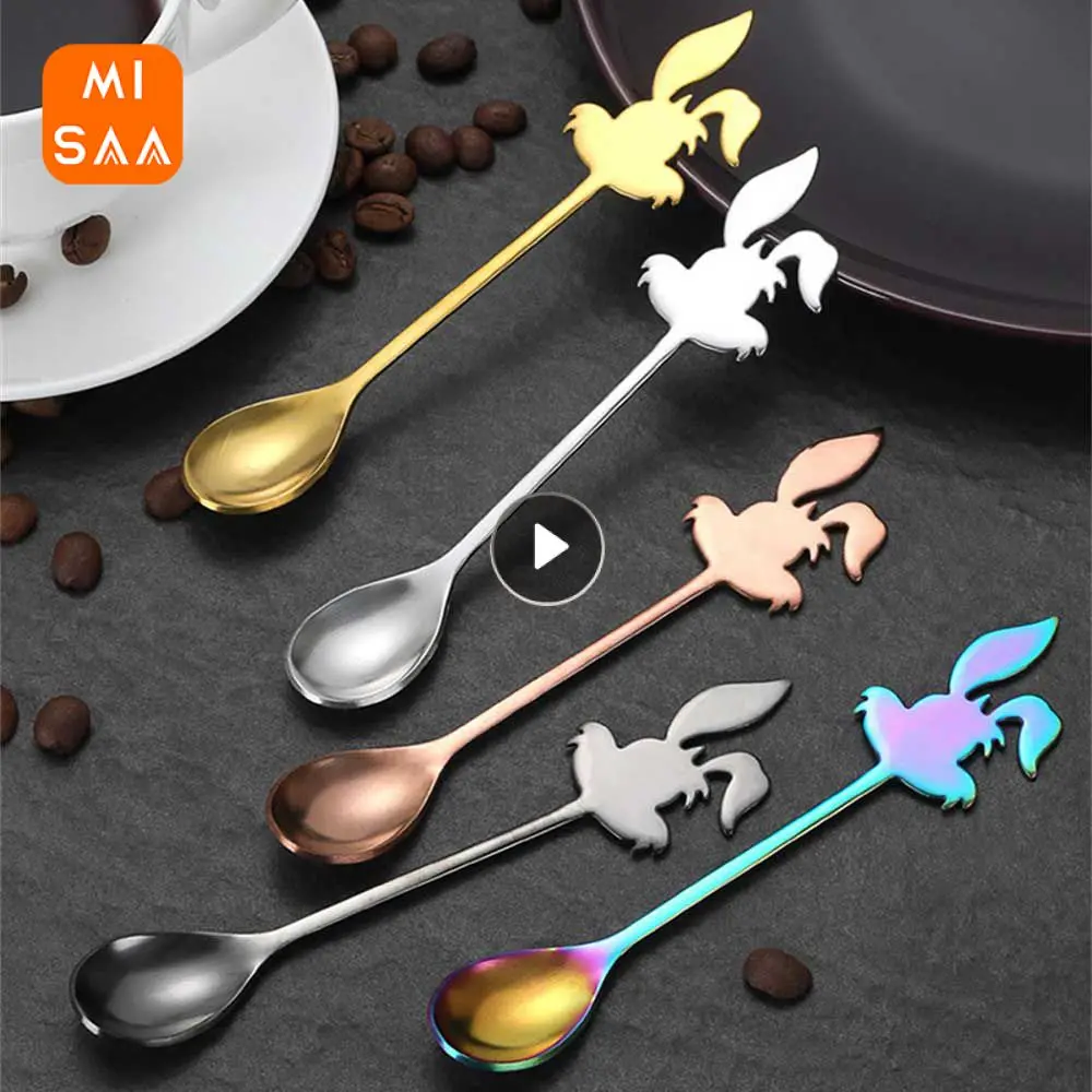 Spoon Easy To Clean Multipurpose Practical Top-rated Comfortable In-demand Versatile Small Spoon Fun 304 Stainless Steel Durable