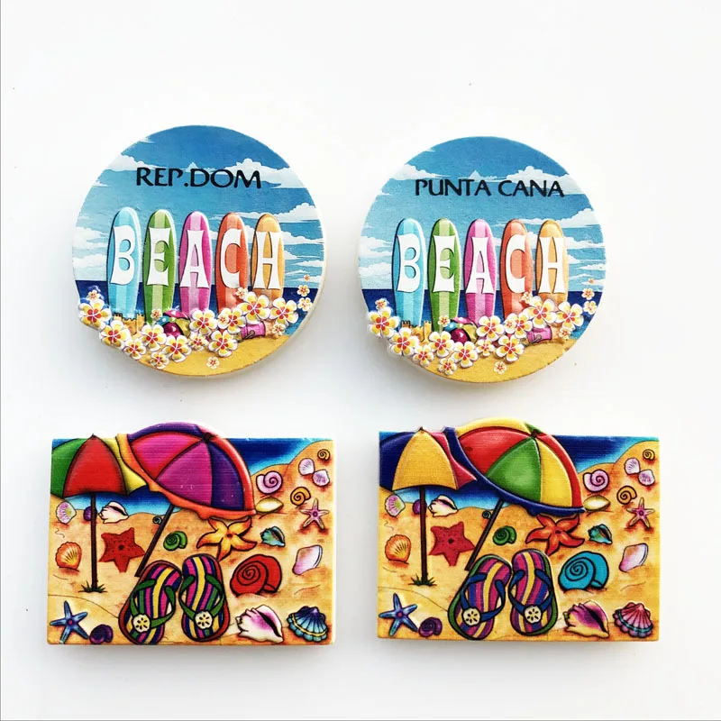 Dominican Republic Travelling Fridge Stickers Creative Tourist Souvenirs Home Decoration Wedding Gifts Resin Fridge Magnets