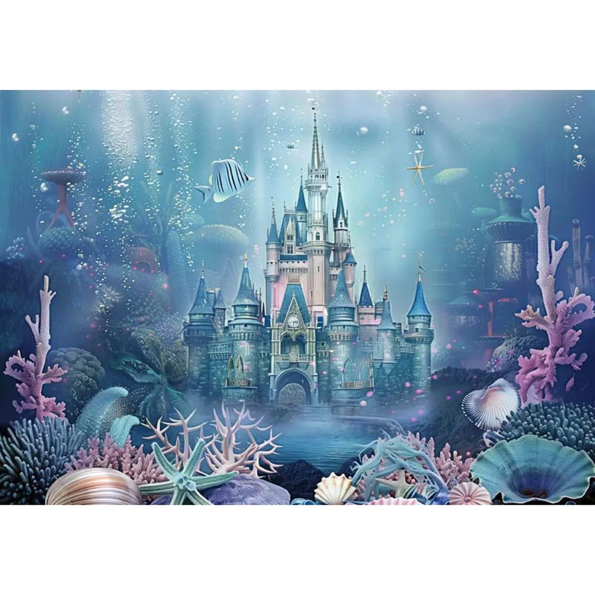 

Allenjoy Mysterious Undersea Castle Backdrop