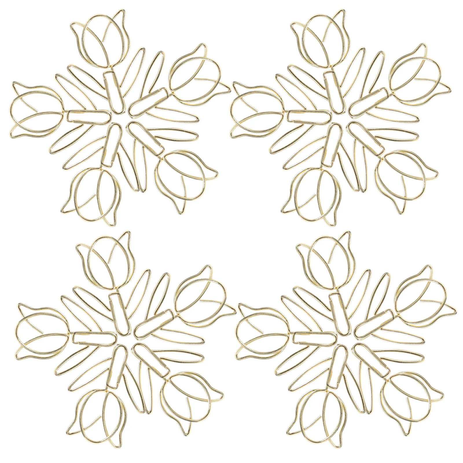 40 szt. spinaczy w kształcie tulipana, unikalne spinacze w kształcie kwiatów do biura, szkoły, zarządzania dokumentami, urocze dekoracyjne spinacze do planowania