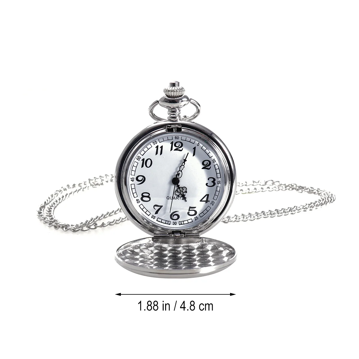 Vintage zakhorloge mechanisch kwarts witte ketting lichtgewicht draagbaar cadeau retro stijl voor heren dames heren zakhorloge