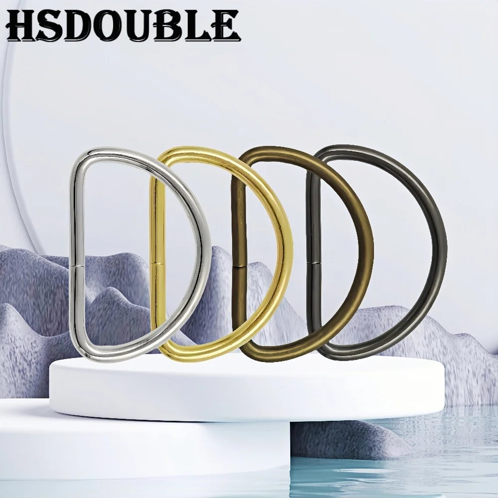 50 Pcs/Pack Metal D Ring Connection Buckle for Belt Handbag Strap Bag Shoes Hardware DIY Sewing Accessories 10-38mm