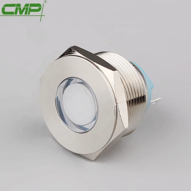 22mm Two-color Red-Green Lamp Stainless Steel Waterproof  Common Cathode&Coanode Flat Or Concave Indicator Light