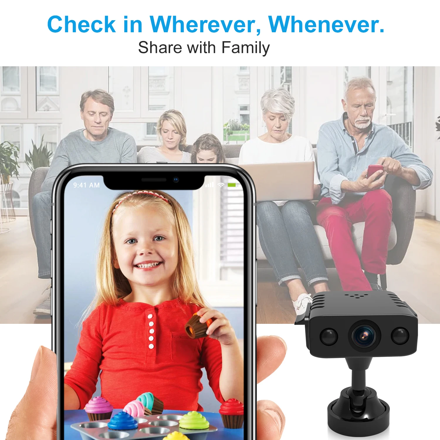 1080P HD Minimum Mini Camera Wireless WIFI Built-in Battery Cell Phone Remote Surveillance Camera Infrared Night Vision Motion