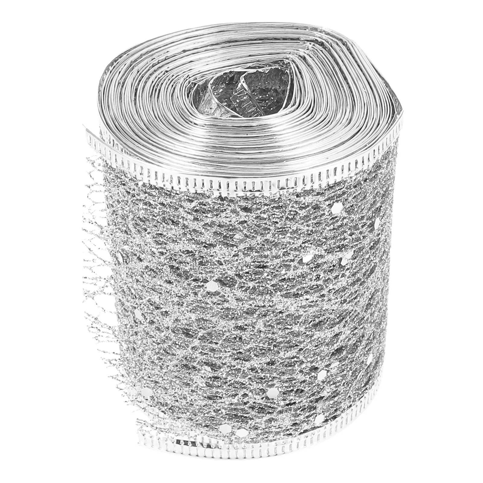 

Glitter Mesh Decorative Ribbon Hollow Pattern Great for Christmas DIY Gift Wrapping Craft Projects Party Decor